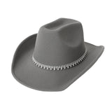 Western Cowboy Hat With Diamond Sword Chain_Cwah3633
