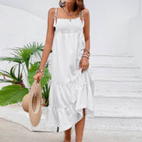 Strapless Solid Color Halter Princess Dress