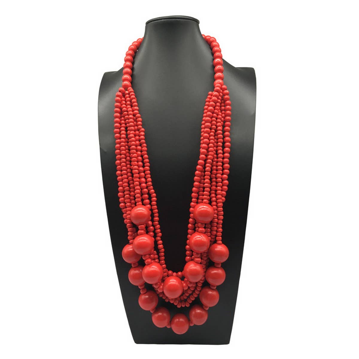 Wooden Beads Multi-Layered Colorful Necklace_Cwmm4980