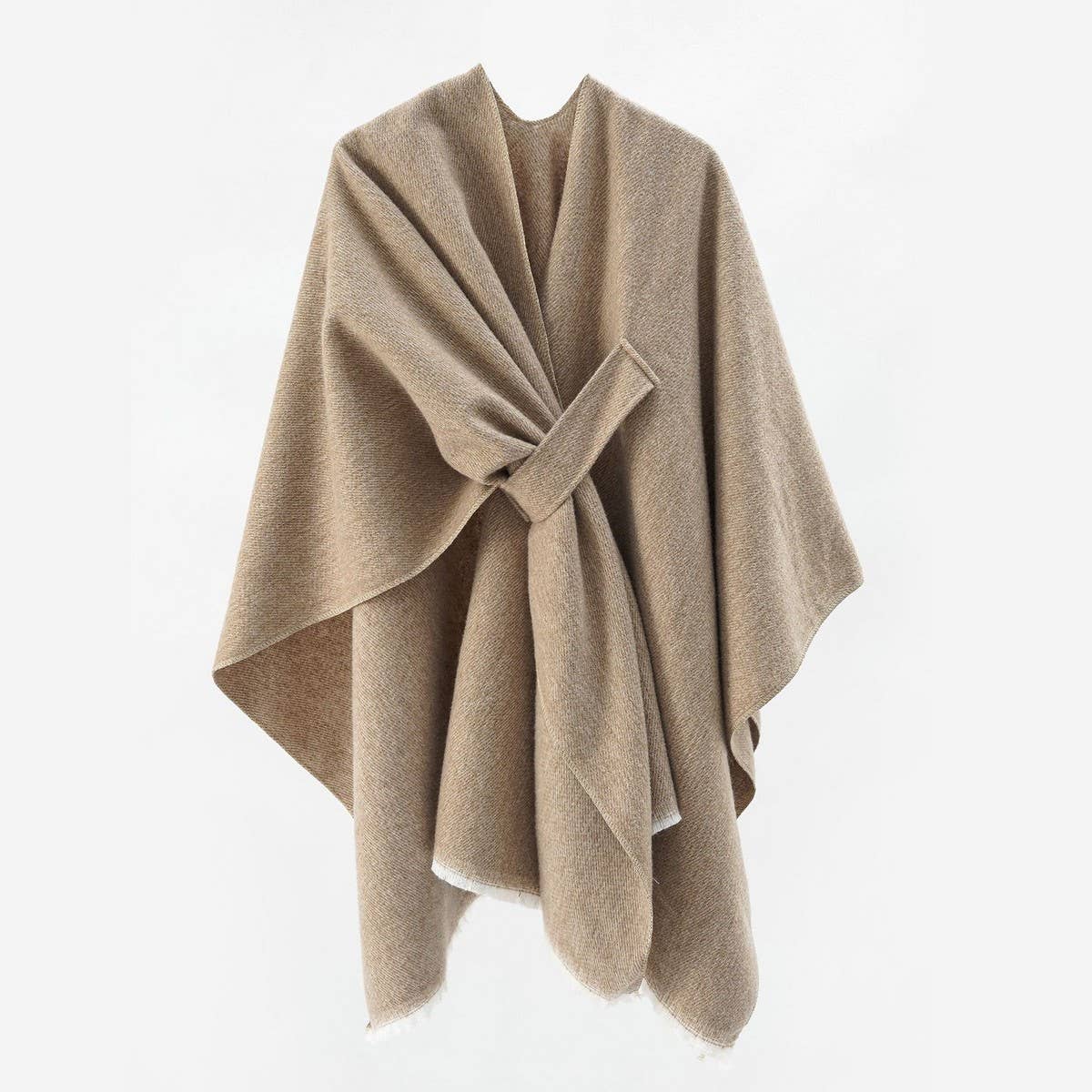 SOLID COLOR DESIGN SPLIT CASHMERE COLOR SHAWL_CWMM2081
