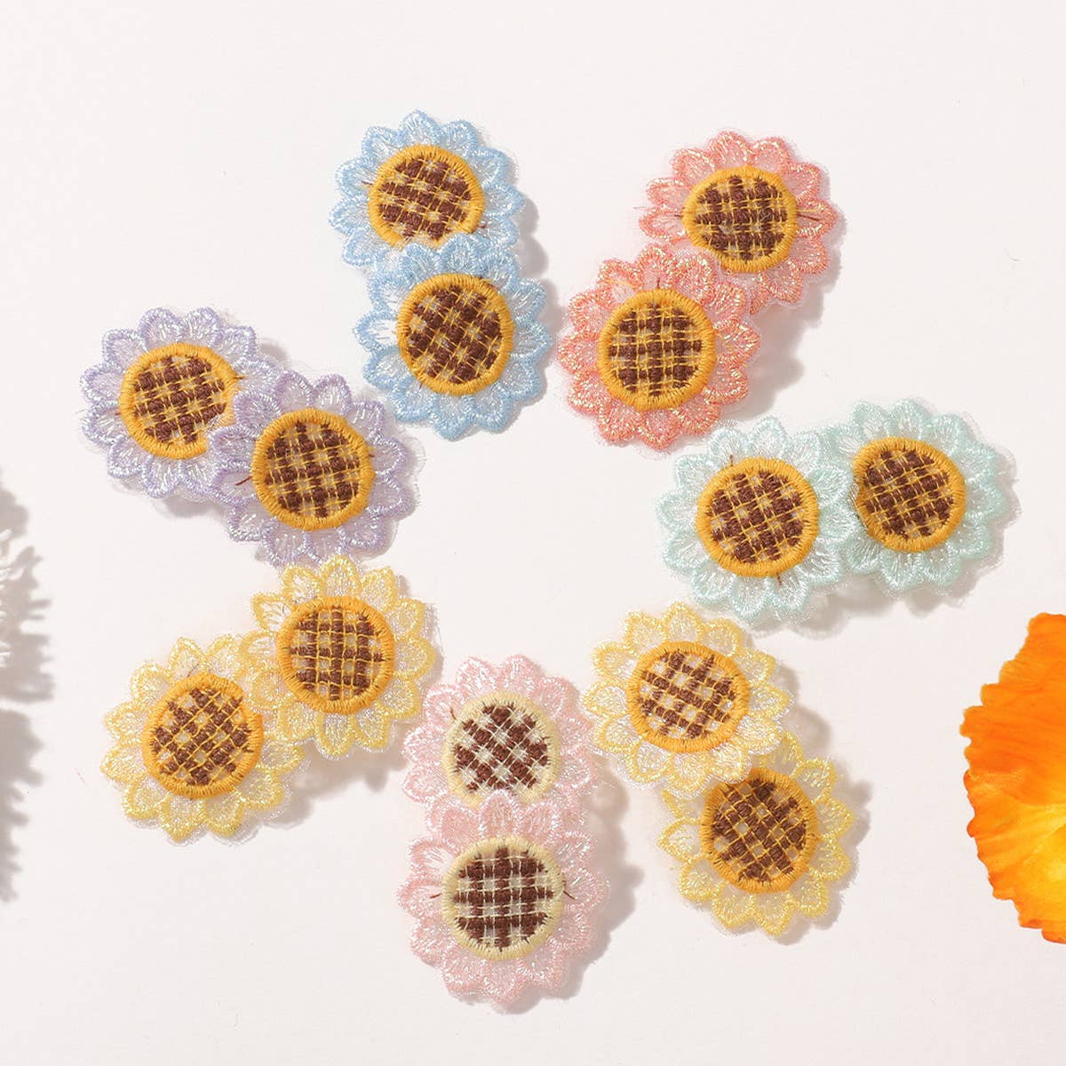 Vintage Childrens Sunflower Hair Clip