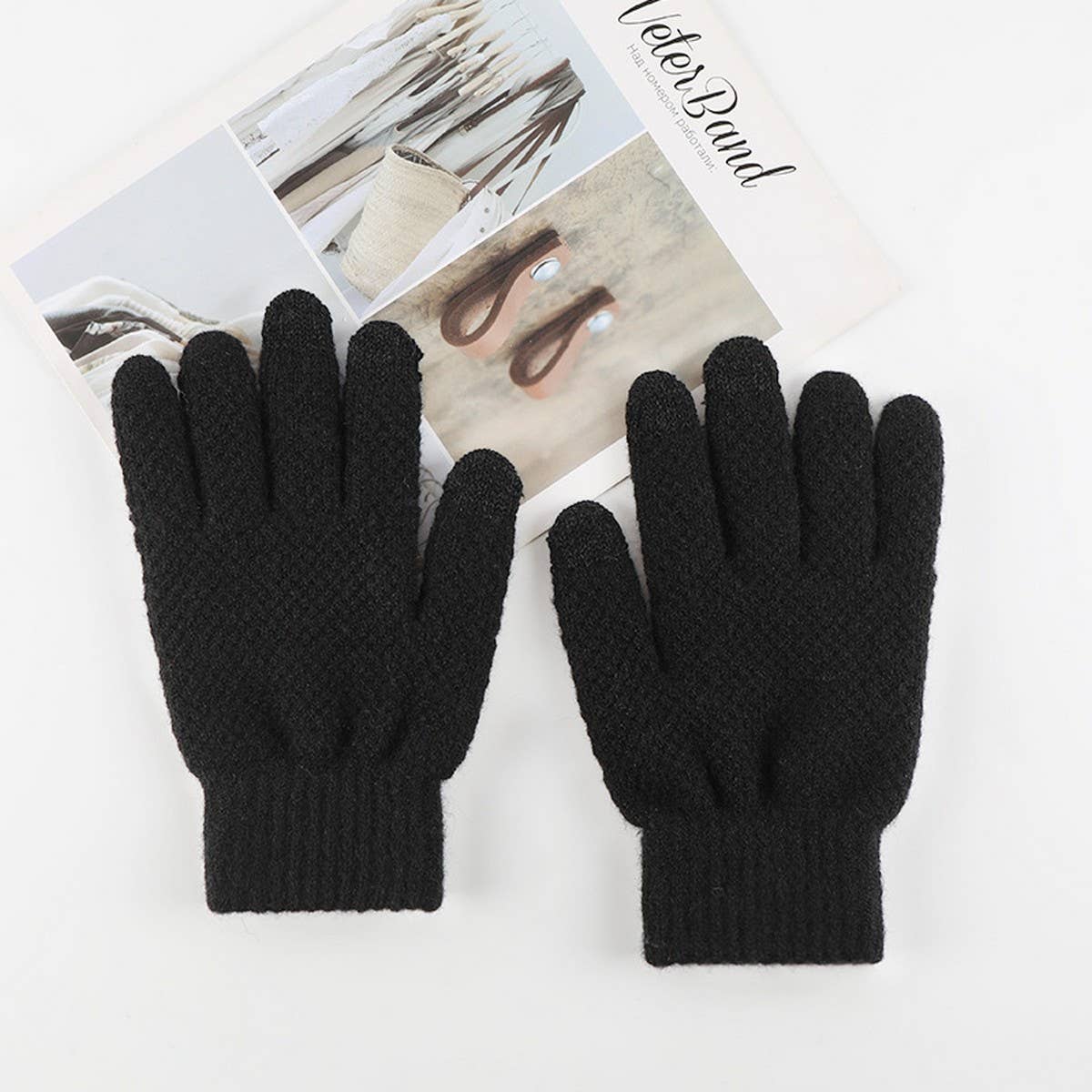 New Mens Cold-Proof Knitted Touchscreen Gloves_Cwag0395