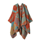 CAPE DARK DOUBLE SIDED WARM OUTER WEAR THICK SHAWL_CWASC2119