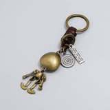 CREATIVE SKULL PENDANT COWHIDE KEYCHAIN_CWMM4701