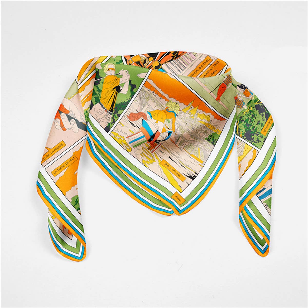 Uv Protection Scarf Lightweight Satin Square_Cwasc0657