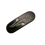 NEW VIOLET FOUR PETAL CARVED PAINTED HAIR CLIP_CWAHA6355