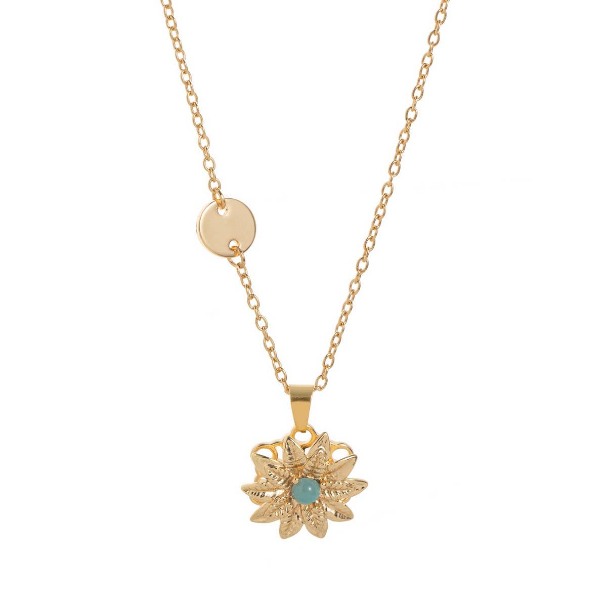 SPINNING DECEMBER FLOWER NECKLACE LUCKY BLOOM_CWMM6969