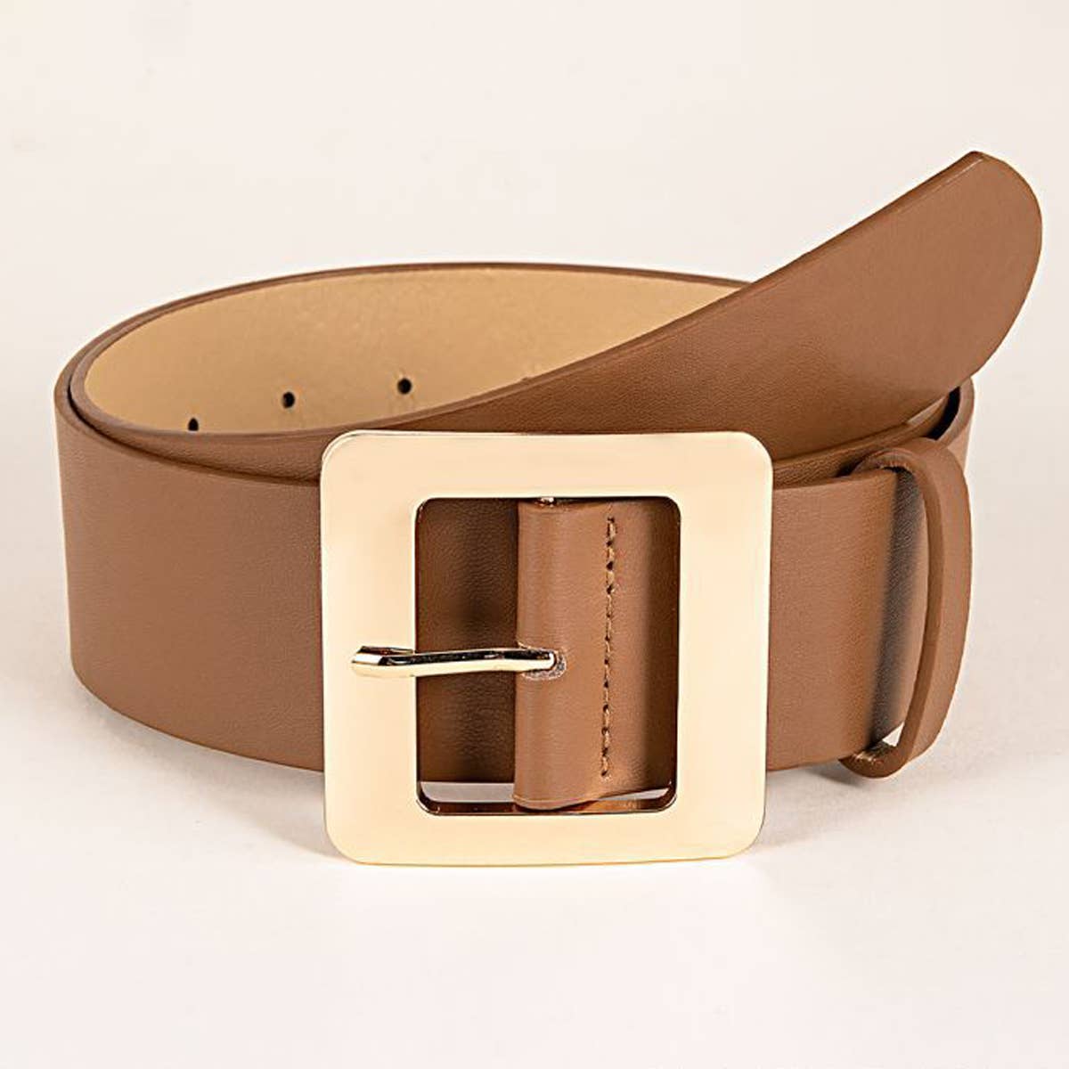SQUARE PIN BUCKLE PU LEATHER BELT_CWABE0444