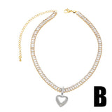 GOLD PLATED STAR SHAPED LOVE PENDANT NECKLACE_CWAJE0902