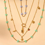 MINIMALIST 18K STEEL BUTTERFLY OCEAN PENDANT_CWMM8821