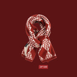 RED KNIT SCARF COZY WINTER CHRISTMAS GIFT_CWASC1500