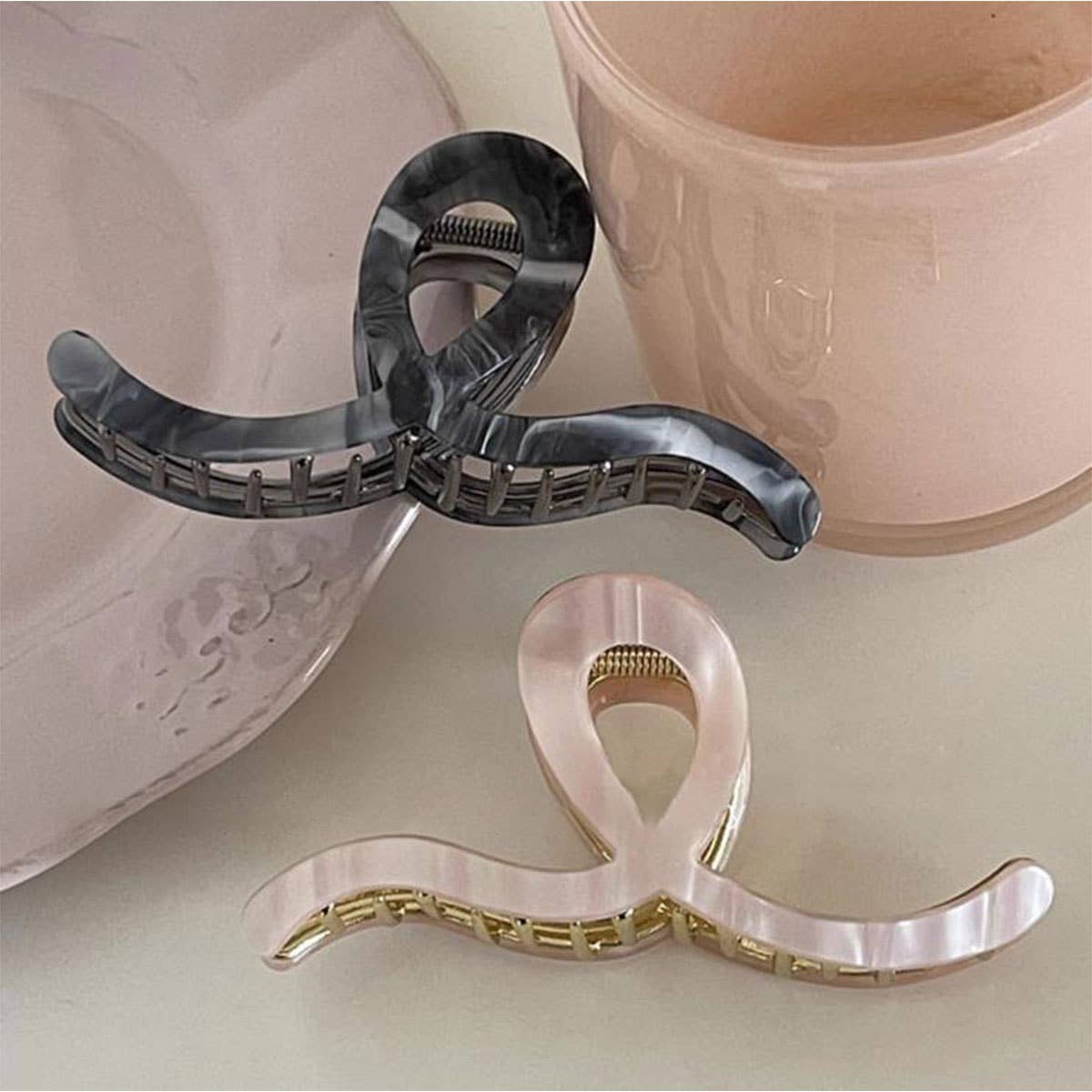 ACETATE METAL HAIR CLAW FOR THICK HAIR FIRM GRIP_CWAHA0451