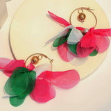 BOLD SOLID FABRIC HOOP EARRINGS ORIGINAL HANDMADE_CWMM6278