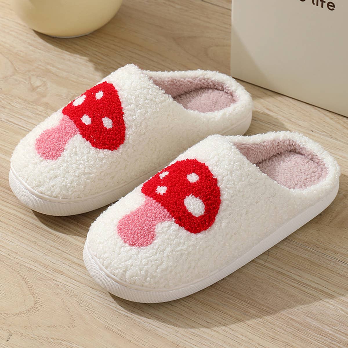 CARTOON MUSHROOM PATTERN COTTON SLIPPERS_CWSHS0277