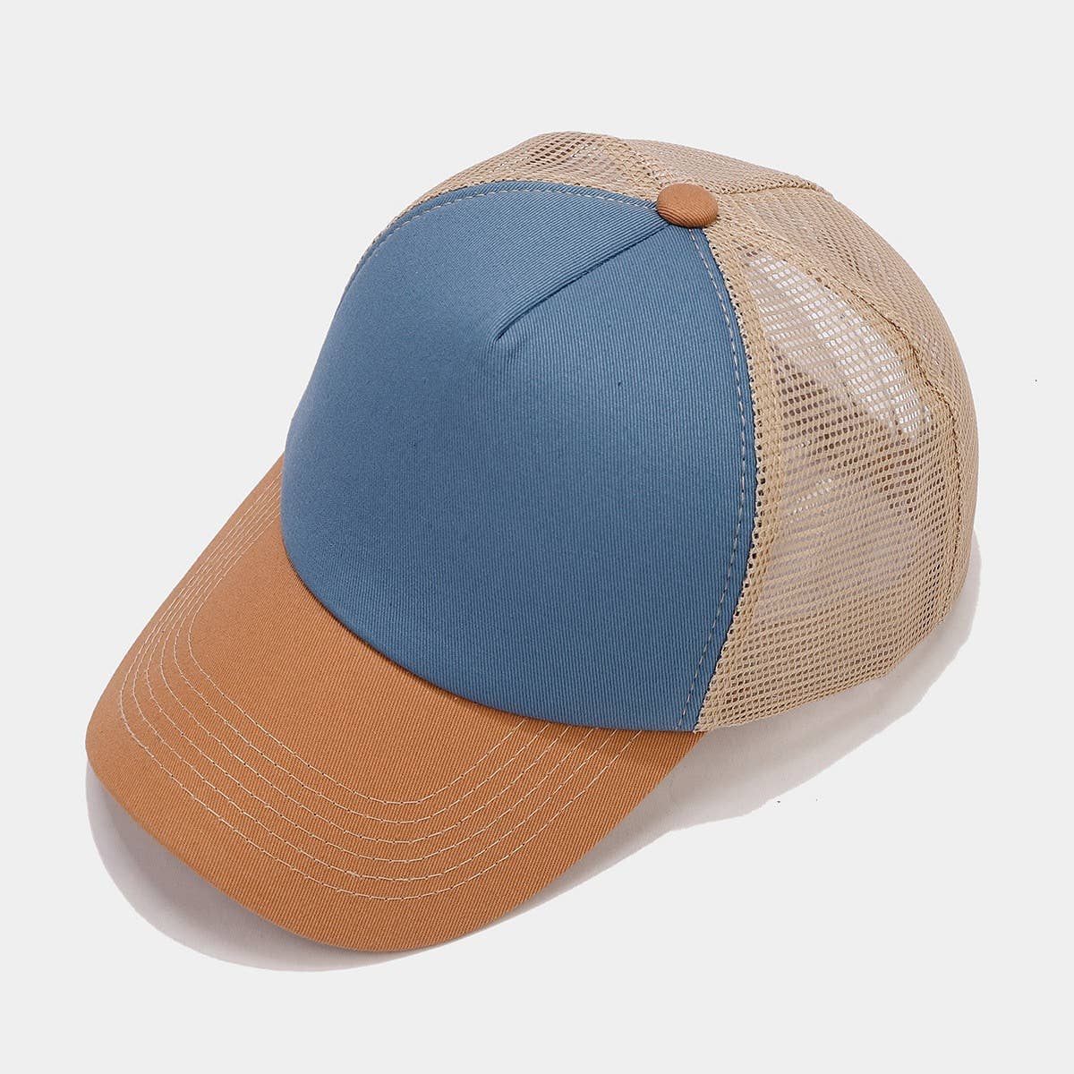 SPLICED LIGHT PANEL BREATHABLE BASEBALL CAP_CWAH1572