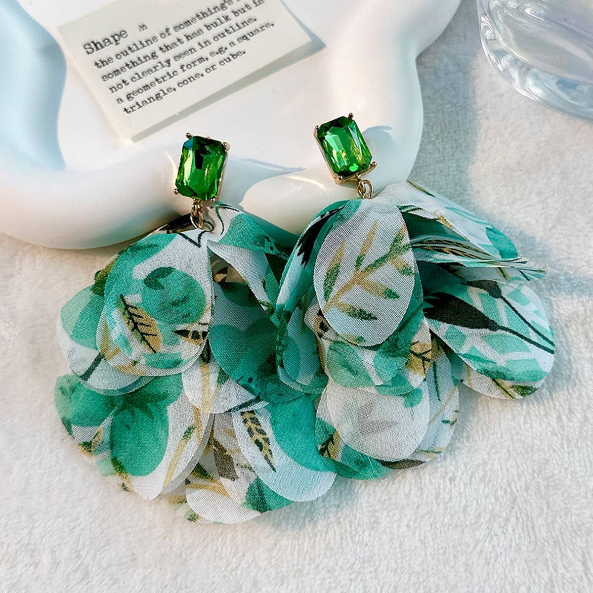 HANDMADE LAYERED FLORAL TASSEL EARRINGS FOR WOMEN_CWMM6253