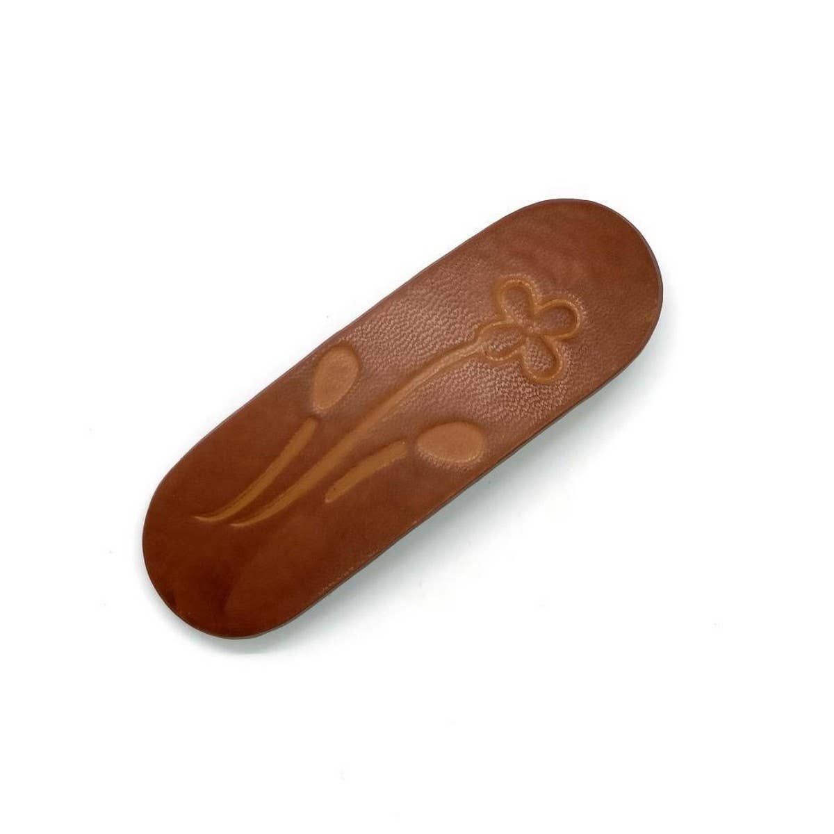 NEW VIOLET FOUR PETAL CARVED PAINTED HAIR CLIP_CWAHA6355