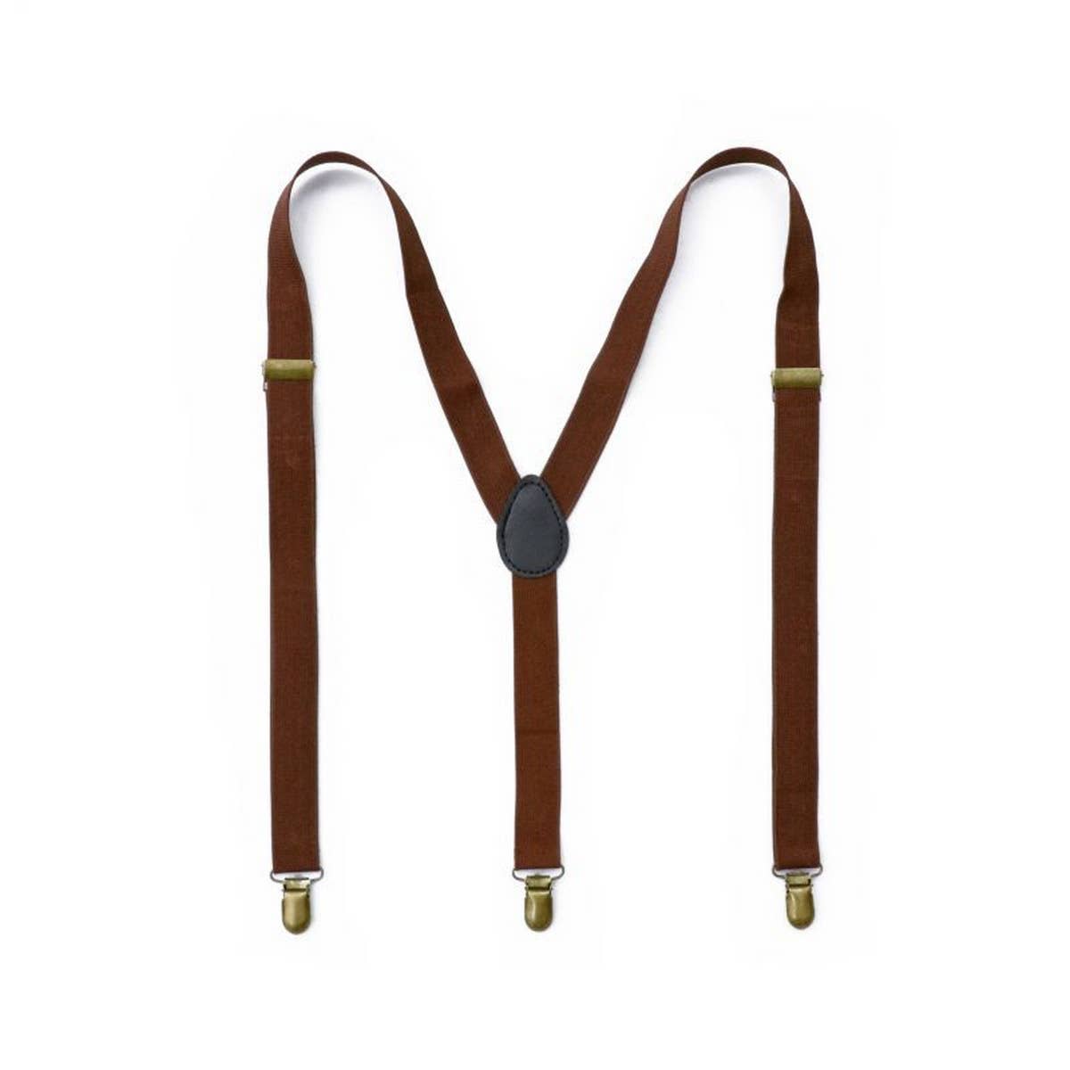 RETRO STRIPED BRONZE Y SHAPED ELASTIC STRAPS_CWMM1108