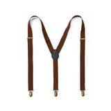 RETRO STRIPED BRONZE Y SHAPED ELASTIC STRAPS_CWMM1108