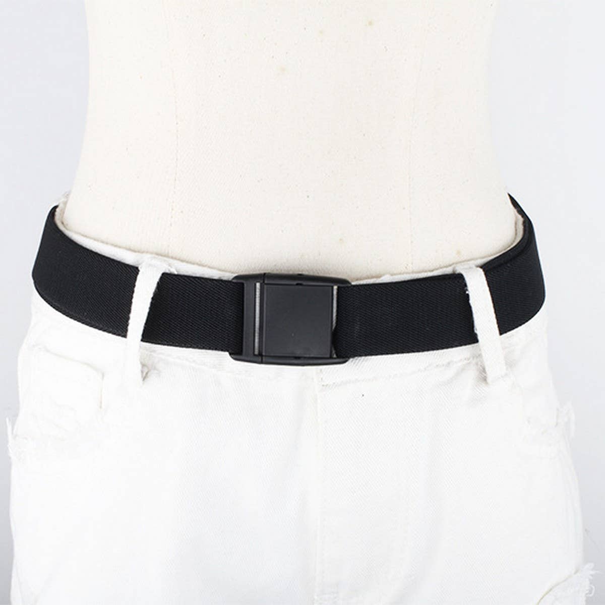 Cwabe0551_Plastic Buckle Elastic Belt