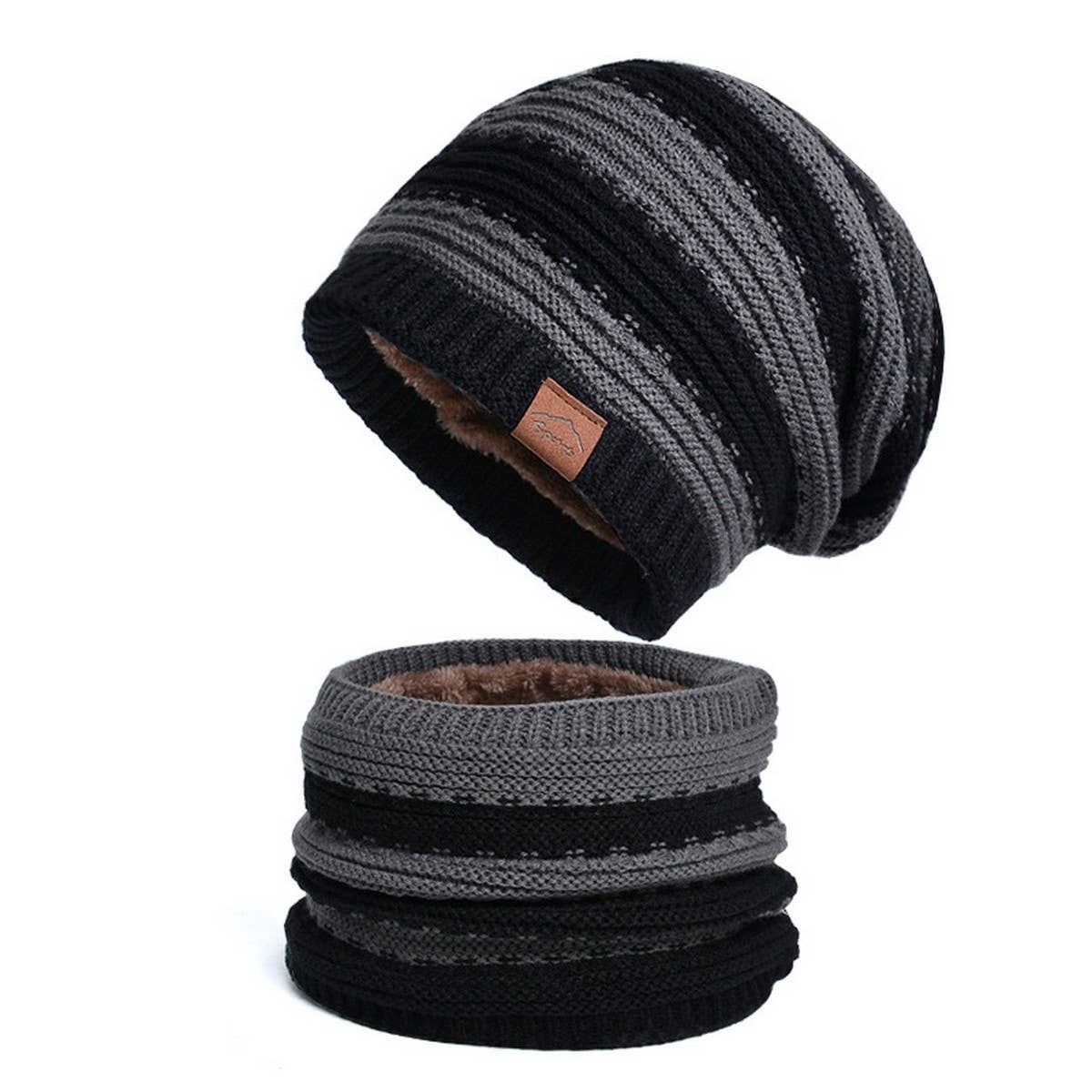 Warm Fleece Hat And Scarf Two Piece Set_Cwasc1129