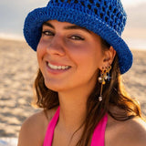 OCEAN SERIES SHELL TURTLE STARFISH EARRINGS_CWAJE5123