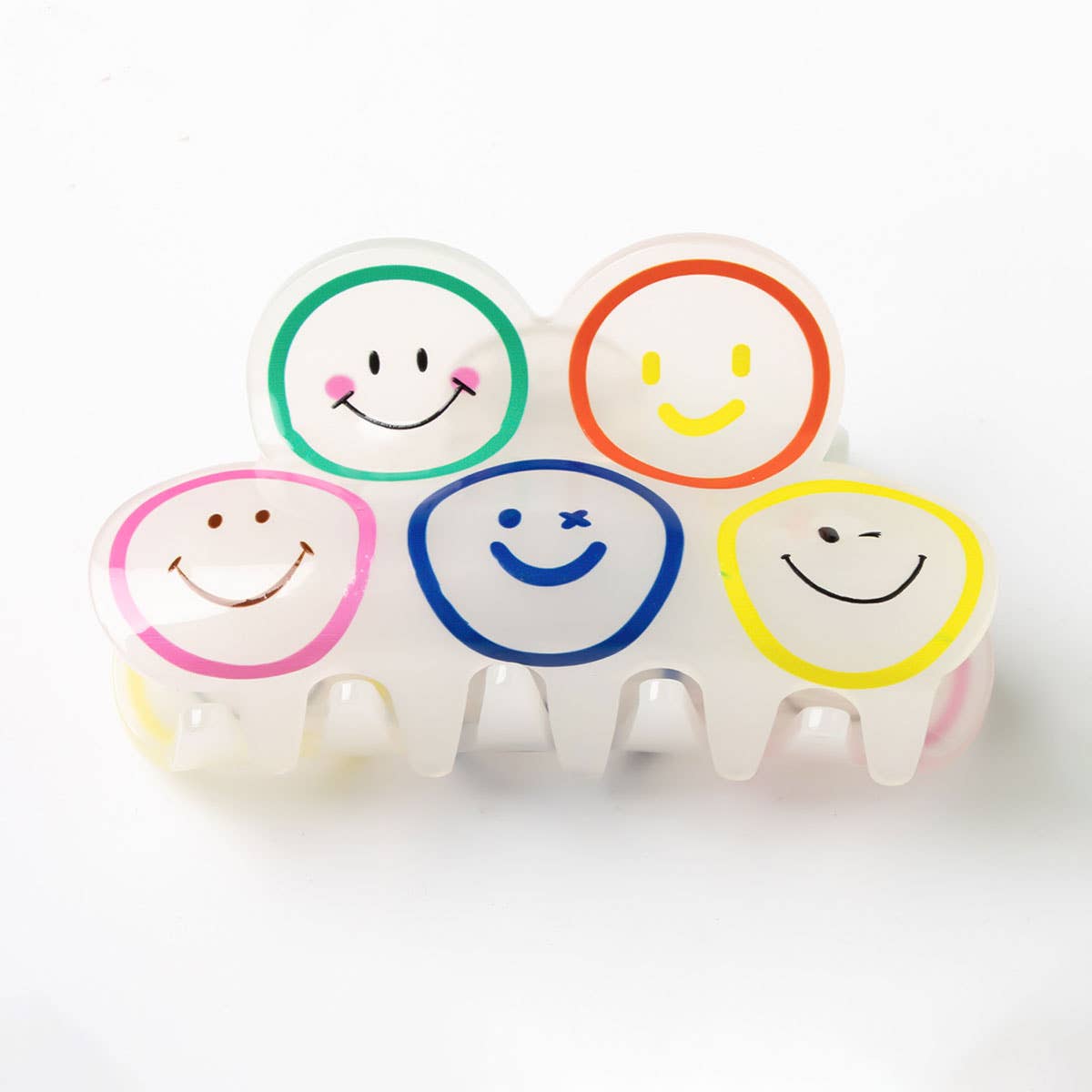 CARTOON SMILEY HAIR CLAW CUTE BACK HEAD CLIP_CWAHA0279