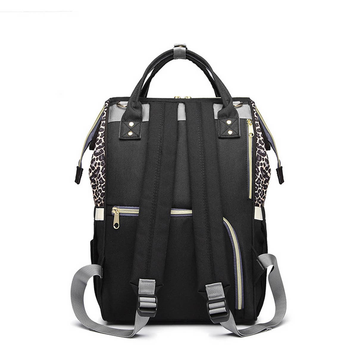 MULTIFUNCTIONAL LEOPARD PRINT MOTHER AND BABY BAG_CWAB2222