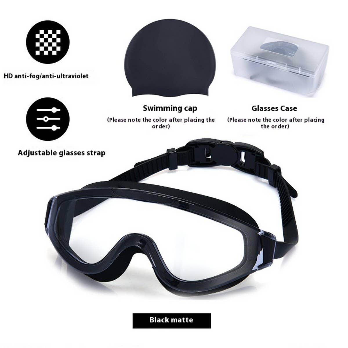 PRO SWIM GOGGLES SET HD UV PROTECTION SILICONE_CWASG1055