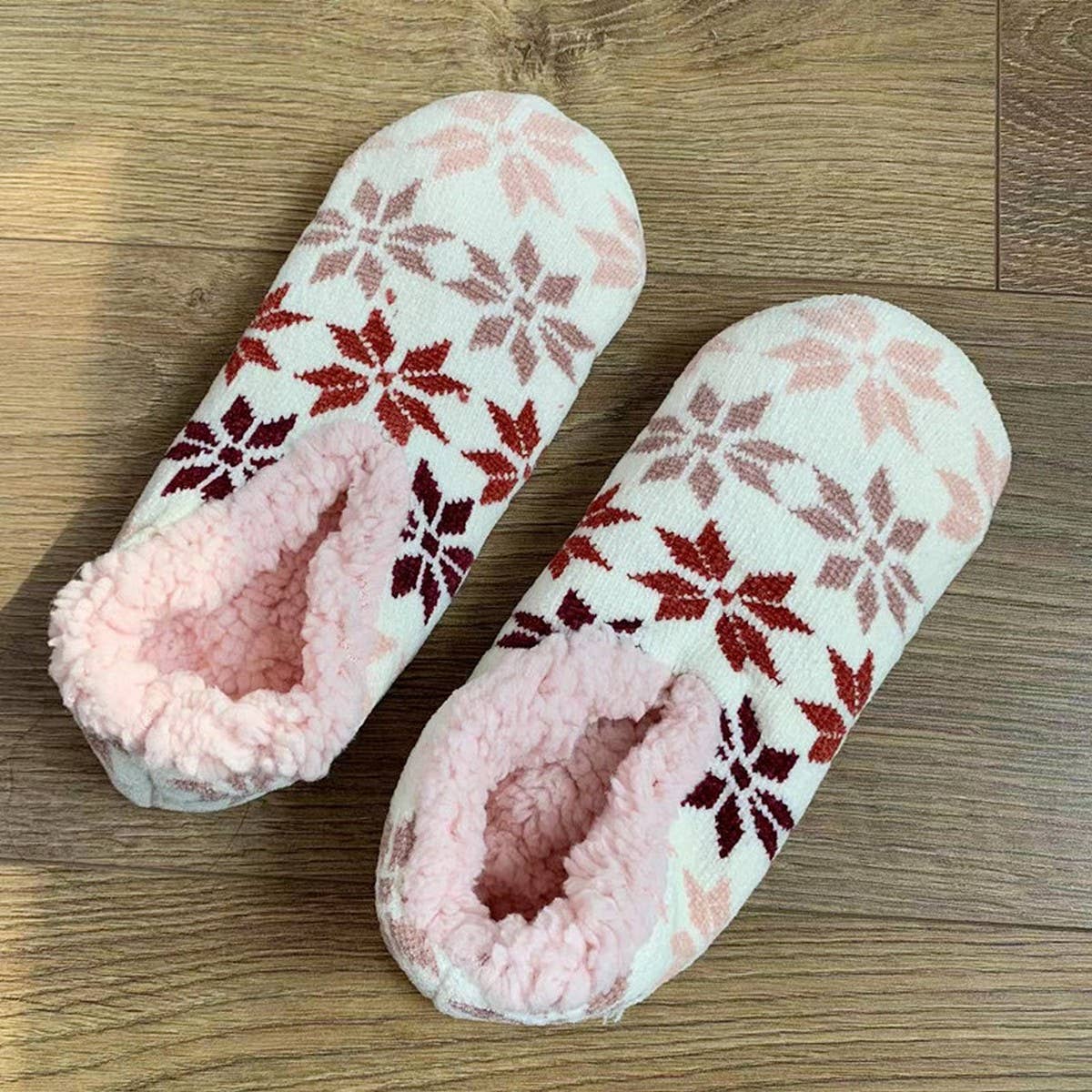 Winter Snowflake Soft-Soled Socks Slippers_Cwms1214