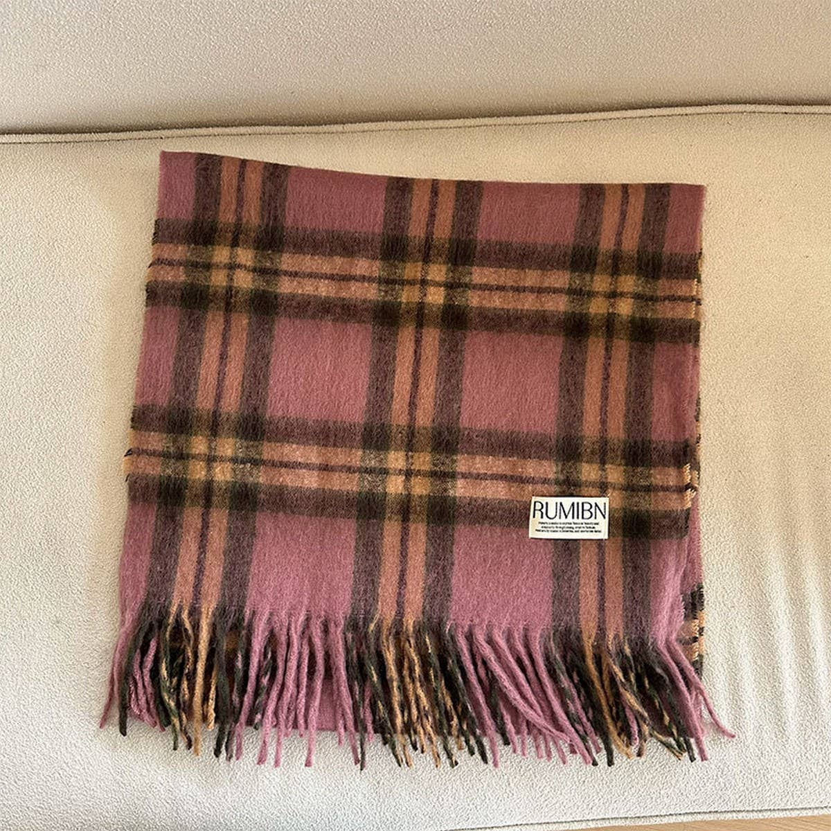 FAUX CASHMERE SCARF THICK SOFT REVERSIBLE WRAP_CWASC2373