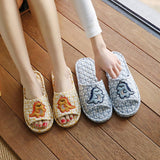 THICK COTTON COUPLE SLIPPERS WITH NON SLIP SOLE_CWSHF0182
