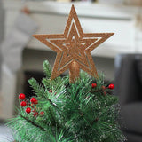 19CM GLITTER HOLLOW CHRISTMAS TREE TOPPER_CWMM9900