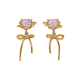 LOVE BOW DESIGN POPULAR EXQUISITE EARRINGS_CWAJE5059
