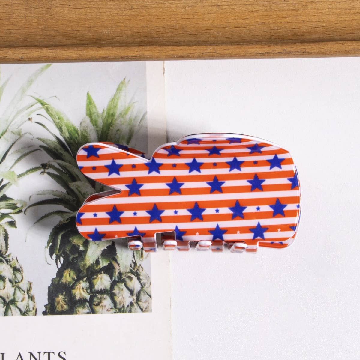 Usa Flag Hair Claw, Creative Patriotic Back Clip_Cwaha1265