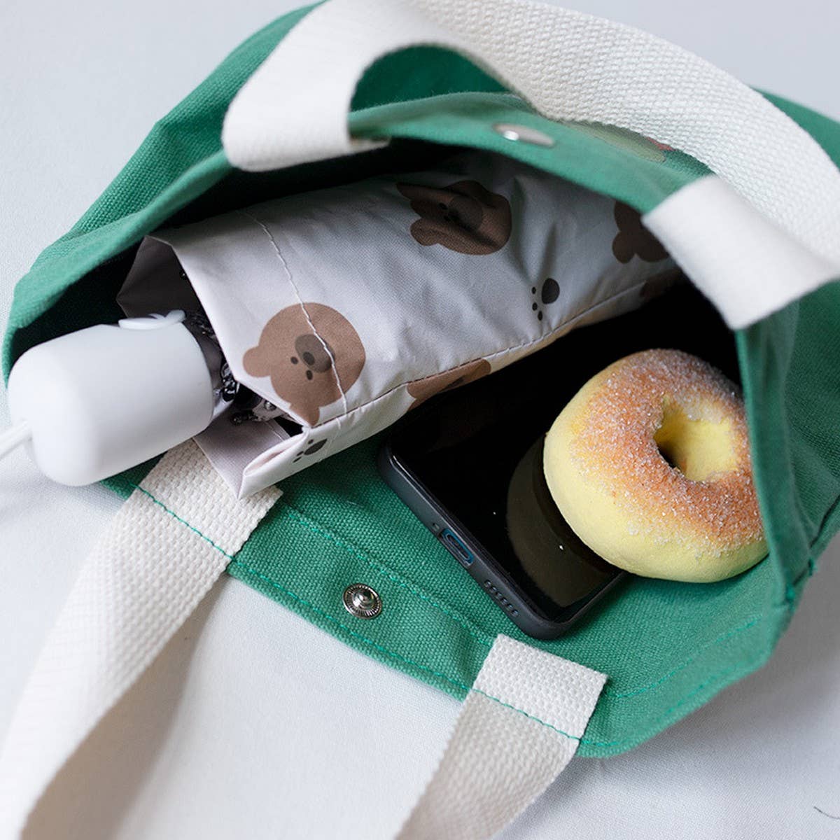 CUTE CANVAS LUNCH TOTE BAG FOR WOMEN SMALL_CWAB5665