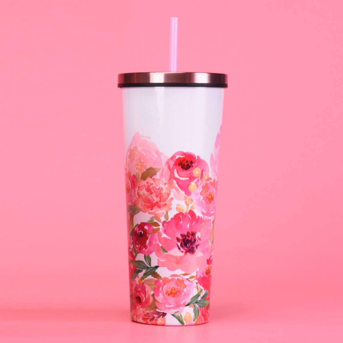 FASHIONABLE PRINTED STRAW THERMOS CUP_CWMM0991