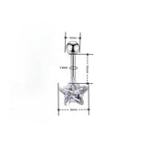 Titanium Star Zircon Belly Button Ring_Cwmm9456