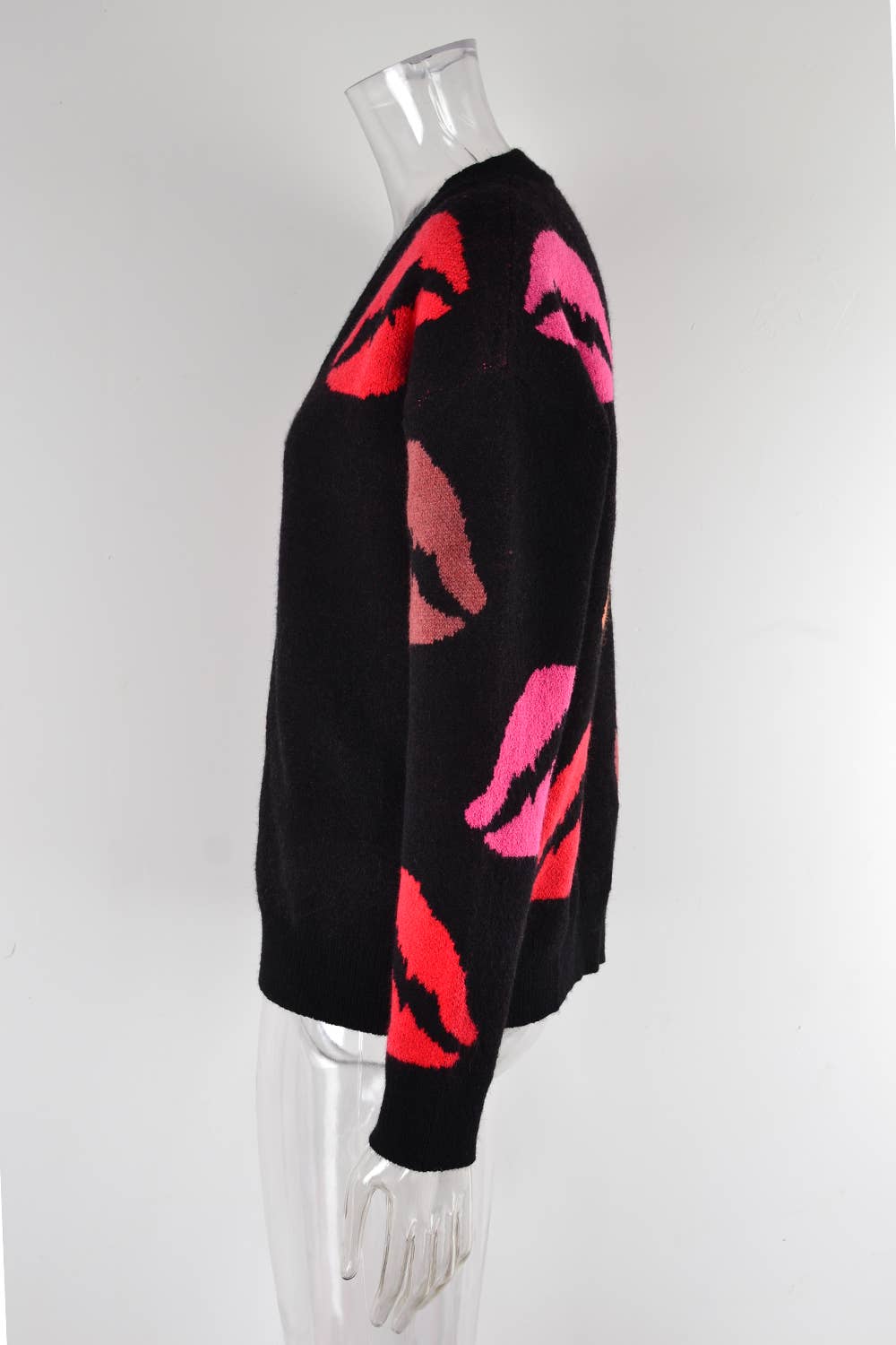 Valentines Day Sweater V-Neck Knit Jumper