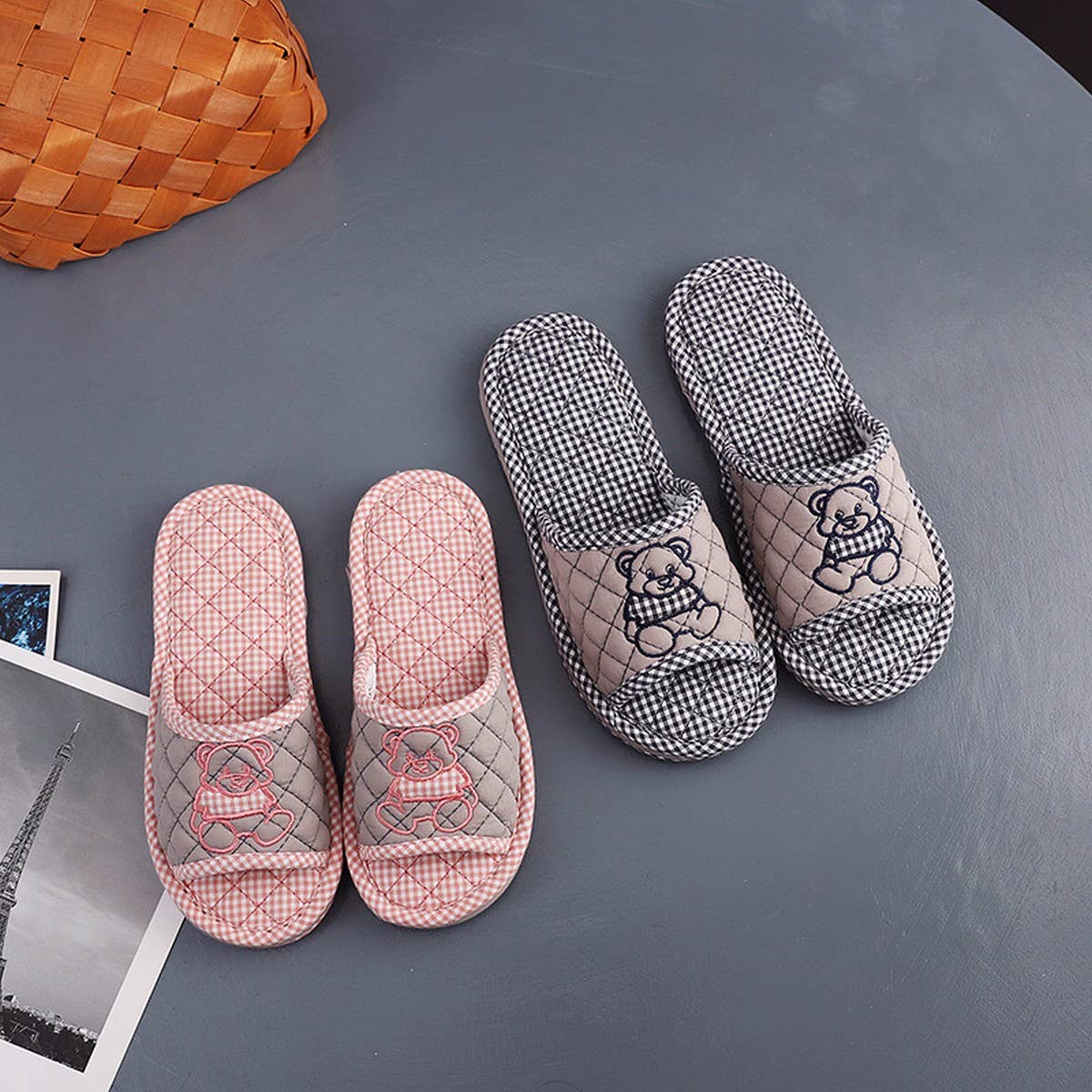 DRESSED BEAR THICK COTTON FLOOR SLIPPERS_CWSHF0210