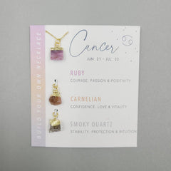 Twelve Constellations Natural Stone Necklace