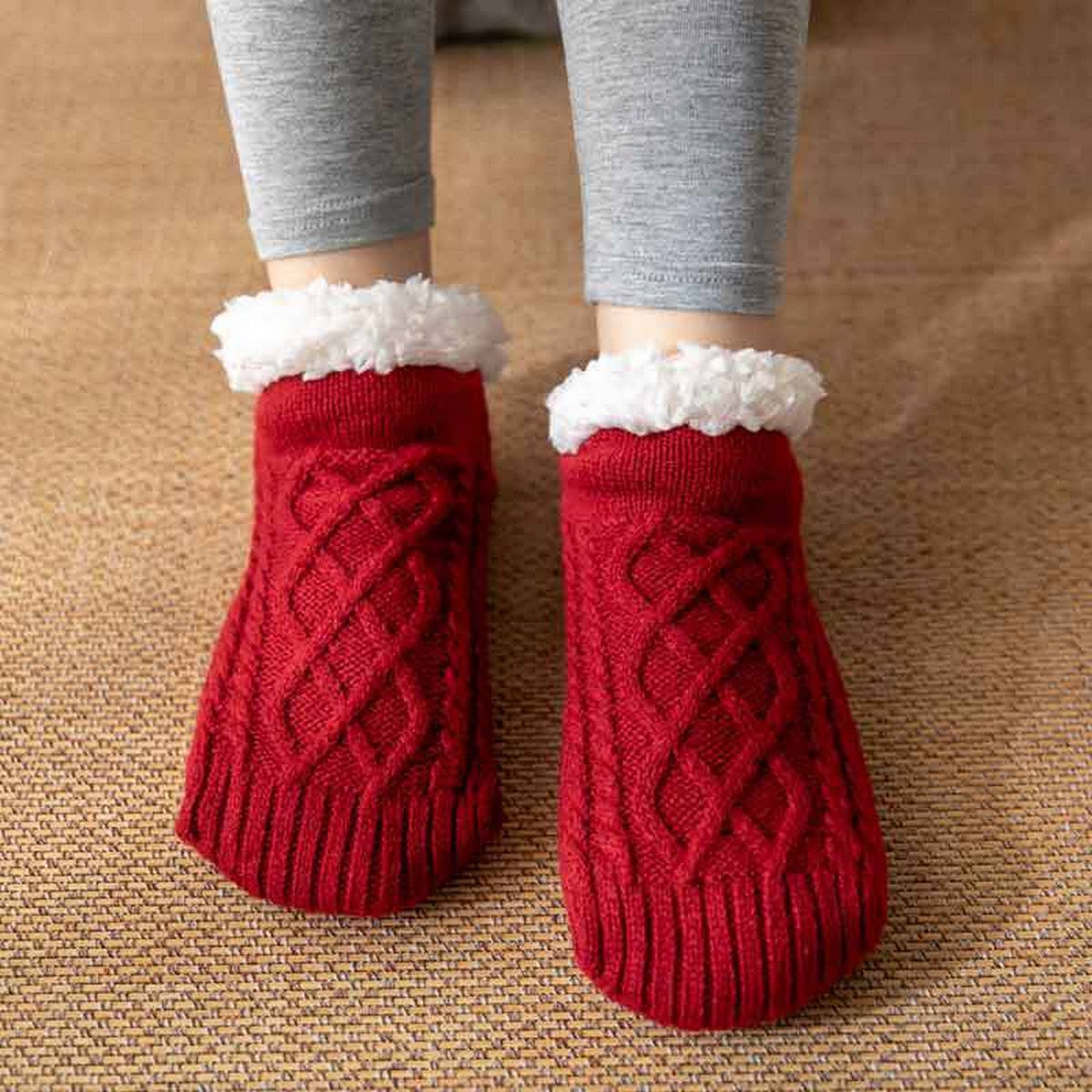 Warm Sleeping Carpet Socks Plush Indoor Slippers_Cwms0704