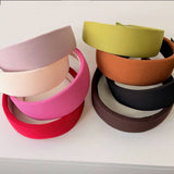 Color Knit Wide Headband Simple Chic Look_Cwaha08165
