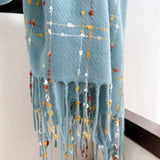 LIGHTWEIGHT KOREAN STYLE FRINGE WINTER SCARF WRAP_CWASC2780
