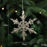 GLITTER REINDEER HOUSE CHRISTMAS TREE ORNAMENT_CWMM9749