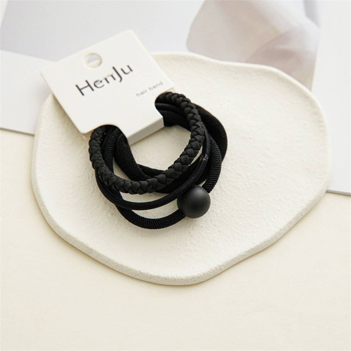 4PCS SET BALL SIMPLE HAIR TIES_CWAHA0333