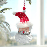 RED PLUSH STOCKING GLOVE CHRISTMAS TREE ORNAMENT_CWMM9764