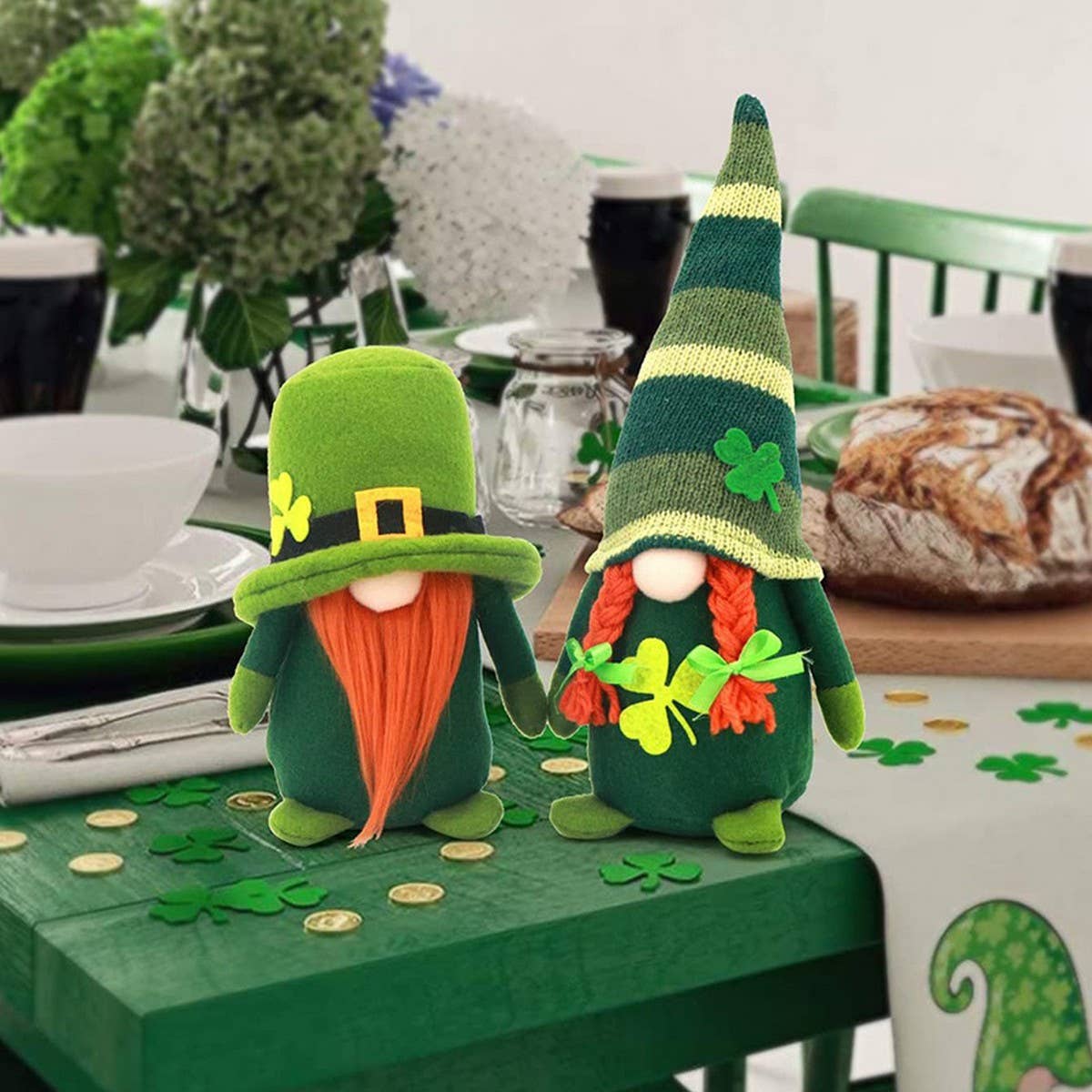 ST PATRICKS DAY FACELESS DOLL DOLL ORNAMENT_CWMM3437