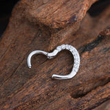 TEARDROP ZIRCONIA HINGED NOSE RING SQUARE SHAPE_CWMM9603