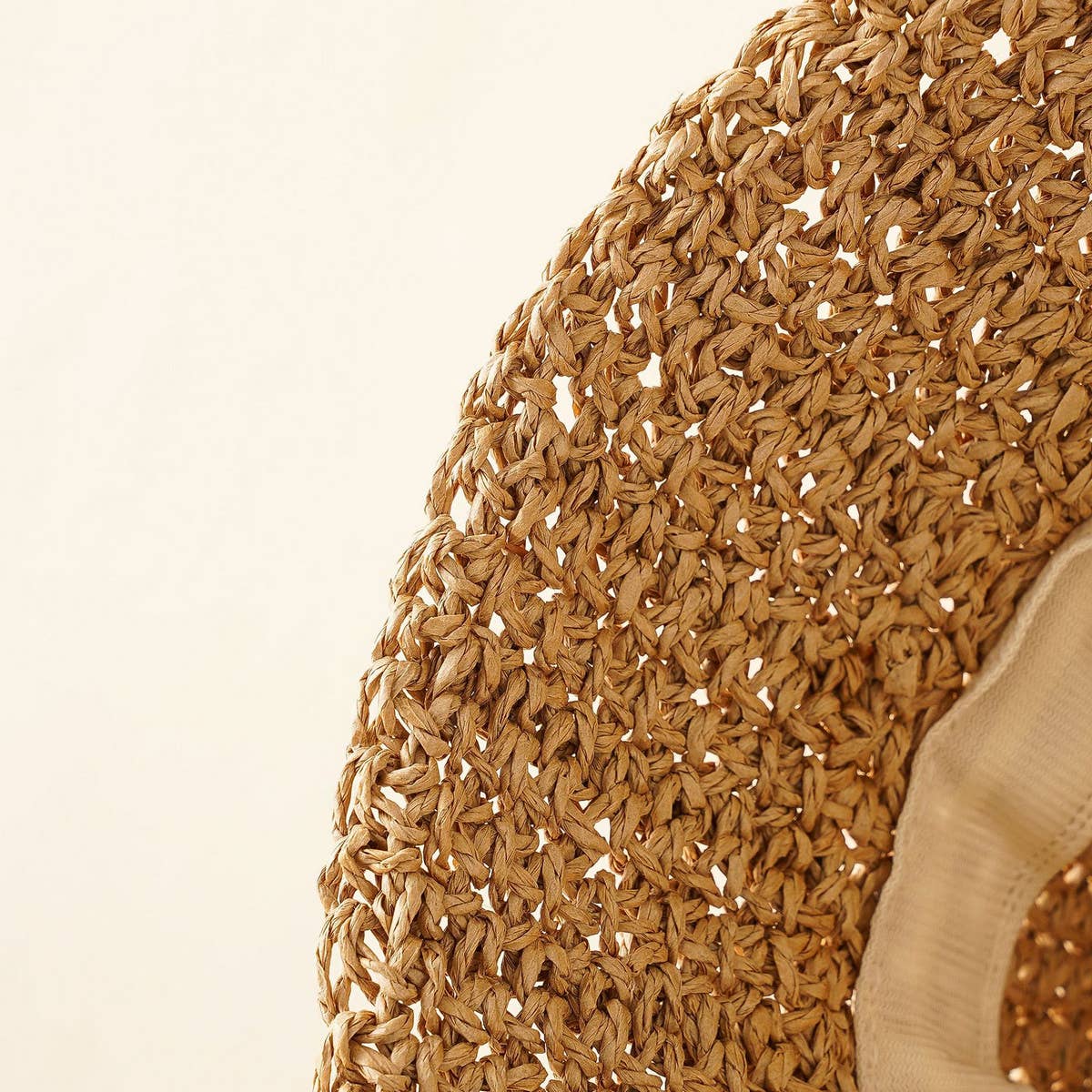 PASTORAL STYLE BEACH STRAW BUCKET HAT_CWAH1416